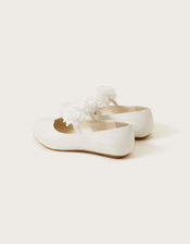Corsage Ballet Flats, Ivory (IVORY), large
