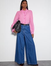 Cecily Ruffle Blouse, Pink (PINK), large