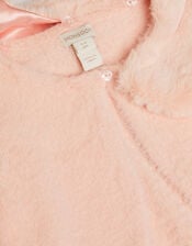 Faux Fur Collar Cardigan, Pink (PINK), large