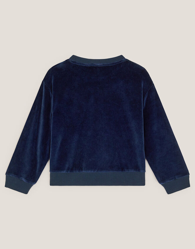 Butterfly Embellished Top, Blue (NAVY), large