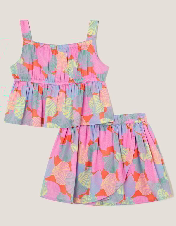 Shell Print Top & Skirt Set, Multi (MULTI), large