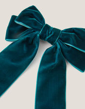 Velvet Ribbon Bow Hair Clip, , large