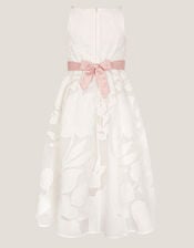 Floral Embroidered Maxi Party Dress, Ivory (IVORY), large