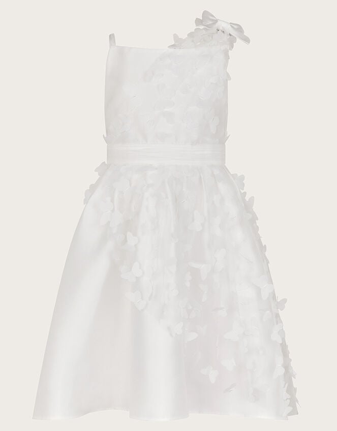 Laurena Asymmetrical 3D Butterfly Dress, Ivory (IVORY), large