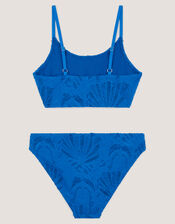 Starfish Textured Bikini Set, Blue (BLUE), large