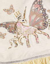 Unicorn Embellished Plisse Disco Dress, Ivory (IVORY), large