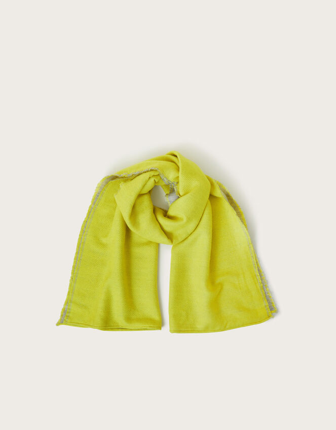 Lila Two-Tone Scarf, Yellow (YELLOW), large