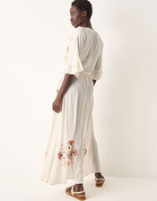 Juniper Embroidered Maxi Dress, White (WHITE), large