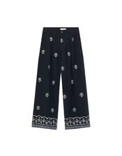 Maison Hotel Lolo Floral Straight-Leg Trousers, Black (BLACK), large