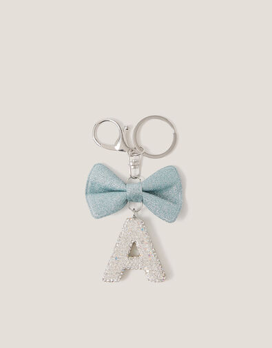 Bow Initial Bag Charm, Multi (MULTI), large