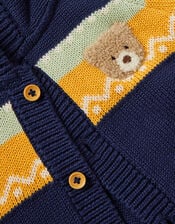 Newborn Benny Bear Knit Hoodie, Green (GREEN), large