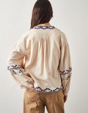 East Cresta Long Sleeve Embroidered Blouse, Ivory (IVORY), large