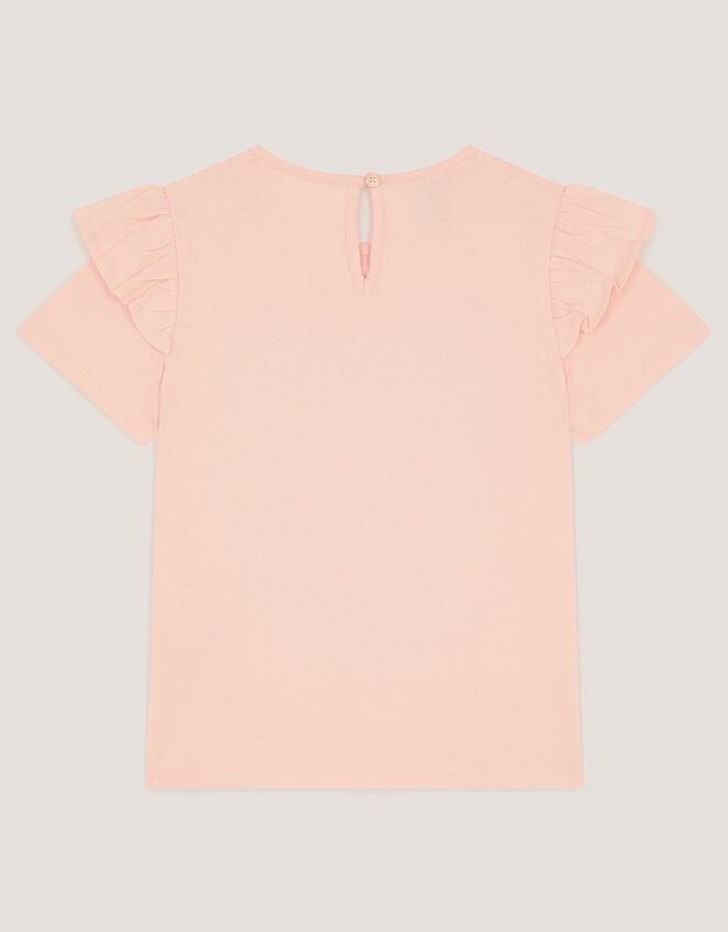 Sequin Bow Dog Graphic T-Shirt, Pink (PINK), large