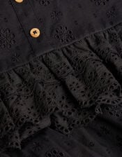Floral Broderie Cami Top and Skirt Set, Black (BLACK), large