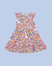 Frugi Olivia Printed Skater Dress, Purple (PURPLE), large