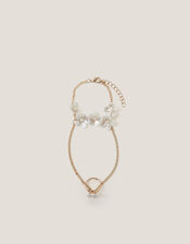 Pearl Flower Ring & Hand Chain, , large