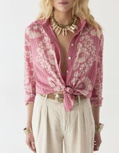 Maison Hotel Rusty Hawaiian Floral Shirt, Pink (PINK), large