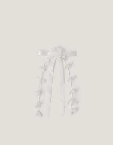 Floral Bow Hair Clip, , large