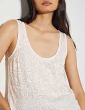 Ember Embellished Tank Top, Nude (NUDE), large