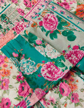 Baby Floral Patchwork Tiered Dress, Green (GREEN), large