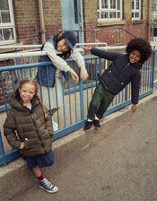 Töastie Reversible Water Repellent Puffer Jacket, Blue (NAVY), large