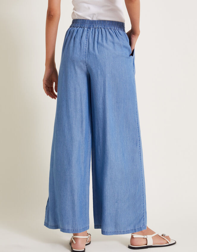 Peri Wide Leg Trousers, Blue (DENIM BLUE), large