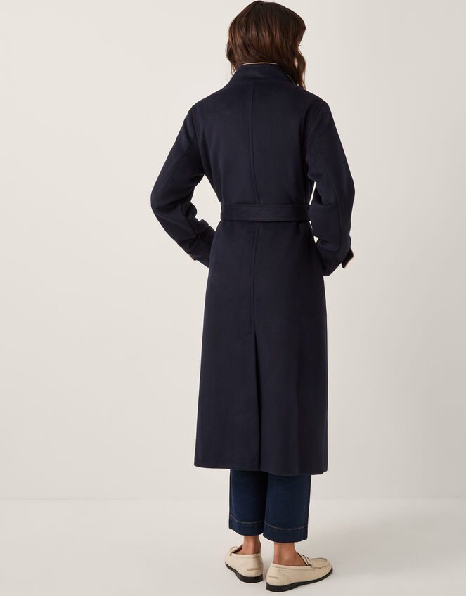 Harriet Funnel Doubled Breasted Coat, Blue (NAVY), large