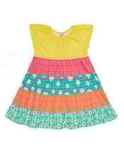 Frugi Dorothy Print Tiered Swing Dress, Multi (MULTI), large