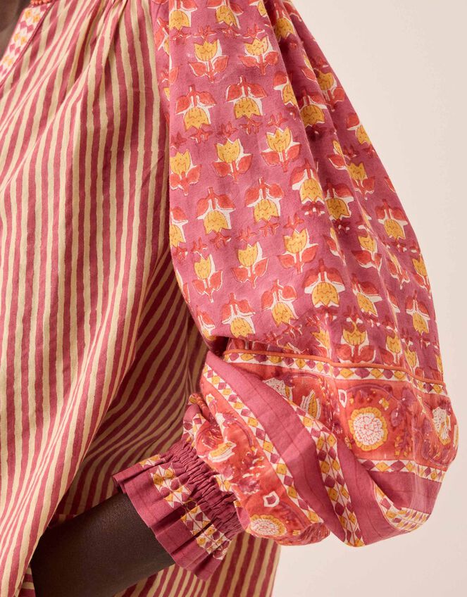 Easy Devyn Printed Cotton Shirt, Pink (PINK), large