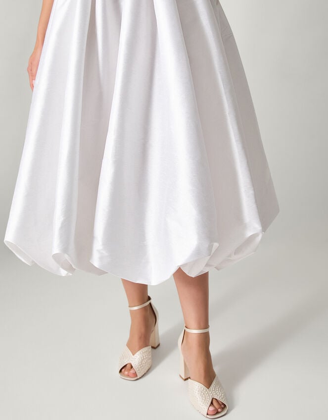 Mia Sleeveless Drop Waist Midi Wedding Dress, Ivory (IVORY), large