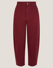 Leah Barrel Jeans, Red (BURGUNDY), large
