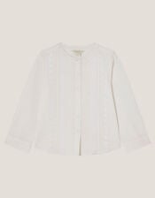 Embroidered Kurta Shirt, Ivory (IVORY), large