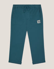 Plain Cuffed Trousers, Blue (BLUE), large