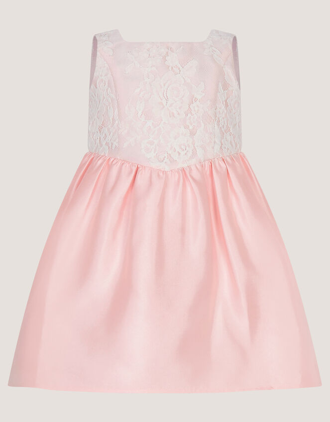 Baby Juno Lace Satin Dress, Pink (PINK), large