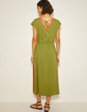 Estela Jersey Embroidered Kaftan, Green (GREEN), large