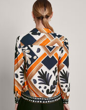 Cadenza Print Jersey Shirt, Black (BLACK), large