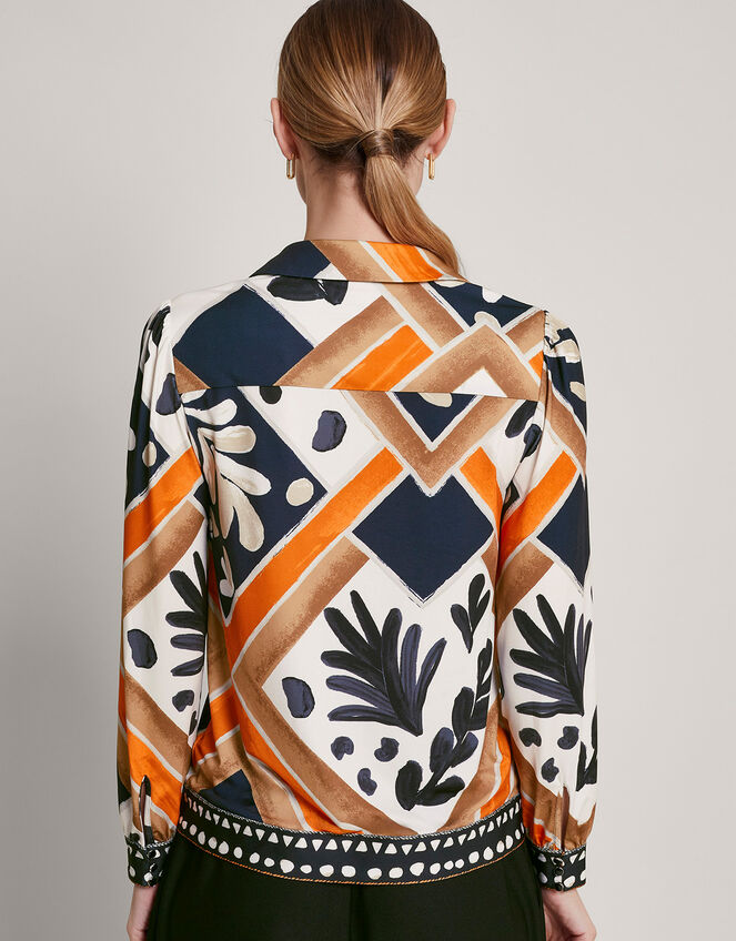 Cadenza Print Jersey Shirt, Black (BLACK), large