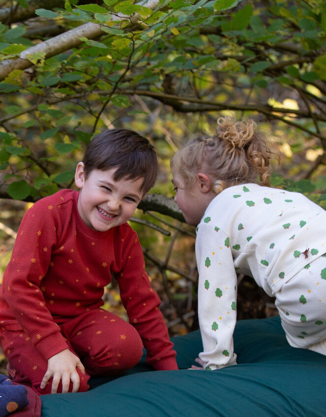 Little Green Radicals Tree Pyjamas Set, Cream (CREAM), large