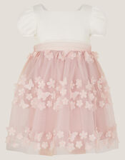 Baby Laura Appliqu&eacute; Flower Scuba Dress, Pink (DUSKY PINK), large