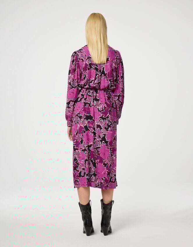 Fabienne Chapot Floral Midi Shirt Dress, Purple (RASPBERRY), large