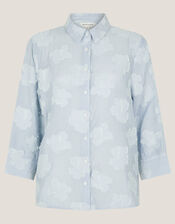 Ayla Jacquard Shirt, Blue (BLUE), large