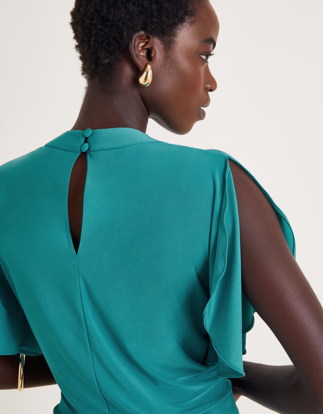 Deb Drape Jersey Top, Teal (TEAL), large