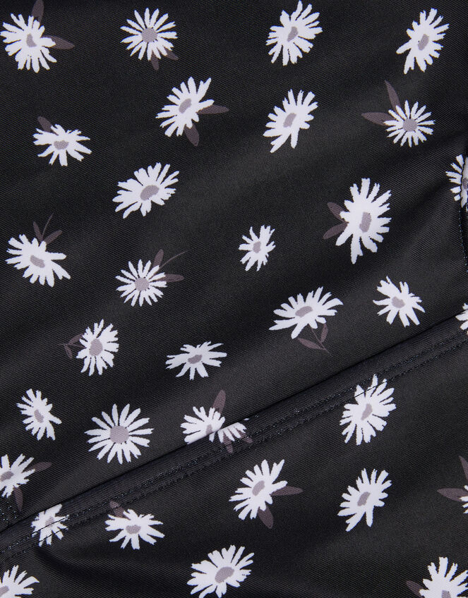 Ditsy Print Cut-Out Swimsuit , Black (BLACK), large