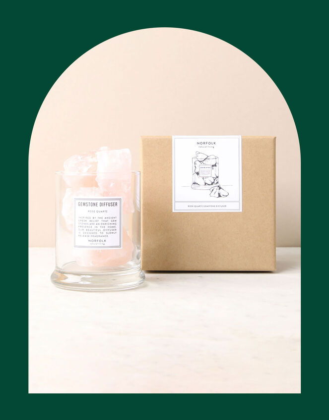 Norfolk Natural Living Rose Quartz Gemstone Diffuser, , large