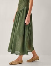 Dee Drop Waist Midi Dress, Green (KHAKI), large