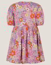Floral Jersey Skater Dress, Multi (MULTI), large