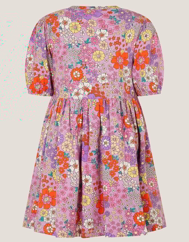 Floral Jersey Skater Dress, Multi (MULTI), large