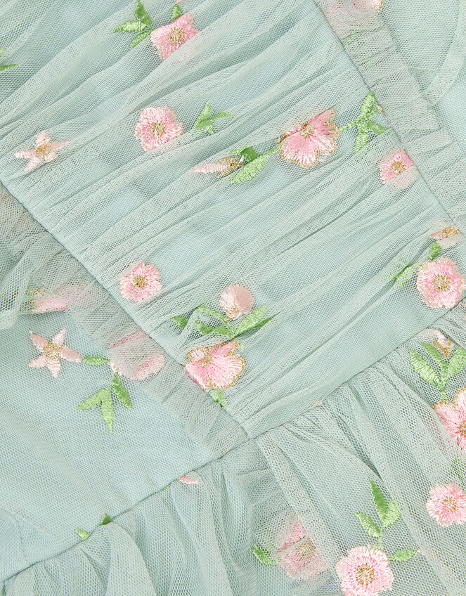 Primrose Embroidered Party Dress, Green (GREEN), large