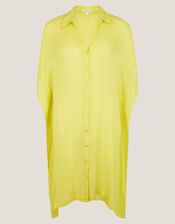 Anaka Beach Cover Up Shirt, Green (LIME), large