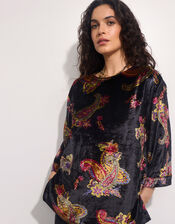 East Lucille Velvet Top, Black (BLACK), large